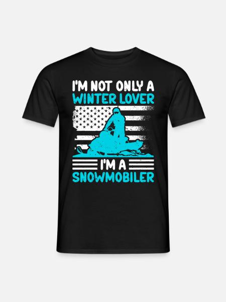 Snowmobile Snowmobiler Snowmobile Gift - Men's T-Shirt - black