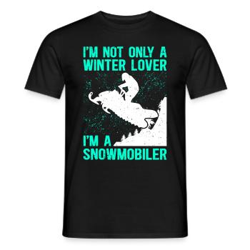 Snowmobile Snowmobile Gift - Men's T-Shirt - black - Front - AI Model Male 178 light (178cm)