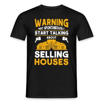 Immobilienmakler Makler Beruf Immobilien - Männer T-Shirt - Schwarz - Vorne - AI Model Male 178 light (178cm)