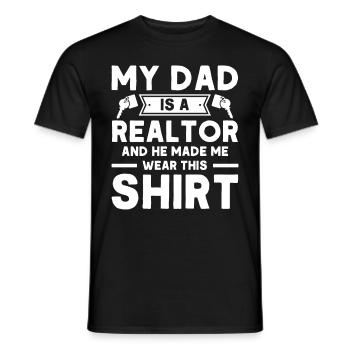 Immobilienmakler Makler Beruf Immobilien - Männer T-Shirt - Schwarz - Vorne - AI Model Male 178 light (178cm)
