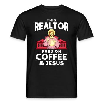 Immobilienmakler Makler Beruf Immobilien - Männer T-Shirt - Schwarz - Vorne - AI Model Male 178 light (178cm)