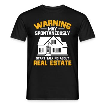 Immobilienmakler Makler Beruf Immobilien - Männer T-Shirt - Schwarz - Vorne - AI Model Male 178 light (178cm)