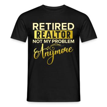 Agent immobilier Courtier Profession Immobilier - T-shirt homme - noir - Devant - AI Model Male 178 light (178cm)