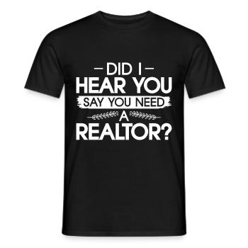 Immobilienmakler Makler Beruf Immobilien - Männer T-Shirt - Schwarz - Vorne - AI Model Male 178 light (178cm)