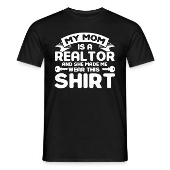 Immobilienmakler Makler Beruf Immobilien - Männer T-Shirt - Schwarz - Vorne - AI Model Male 178 light (178cm)
