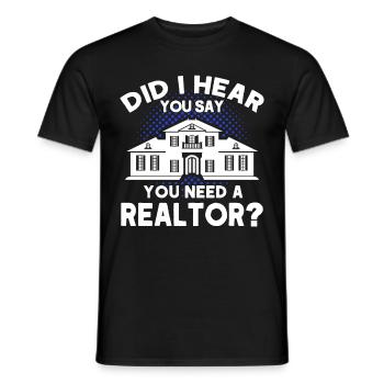 Immobilienmakler Makler Beruf Immobilien - Männer T-Shirt - Schwarz - Vorne - AI Model Male 178 light (178cm)