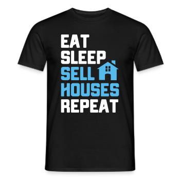 Immobilienmakler Makler Beruf Immobilien - Männer T-Shirt - Schwarz - Vorne - AI Model Male 178 light (178cm)
