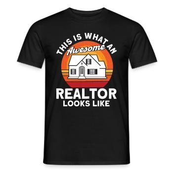 Immobilienmakler Makler Beruf Immobilien - Männer T-Shirt - Schwarz - Vorne - AI Model Male 178 light (178cm)