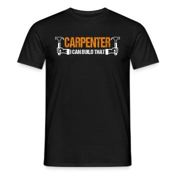 Cadeau de charpentier disant travail du bois - T-shirt homme - noir - Devant - AI Model Male 178 light (178cm)
