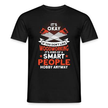 Carpenter Gift Saying Woodworking - Men's T-Shirt - black - Front - AI Model Male 178 light (178cm)