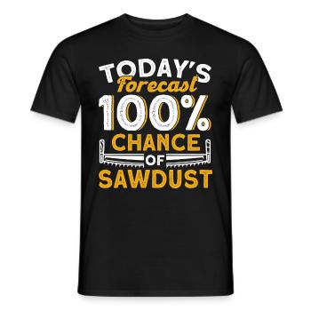 Carpenter Gift Saying Woodworking - Men's T-Shirt - black - Front - AI Model Male 178 light (178cm)