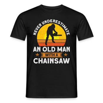 Carpenter Gift Saying Woodworking - Men's T-Shirt - black - Front - AI Model Male 178 light (178cm)