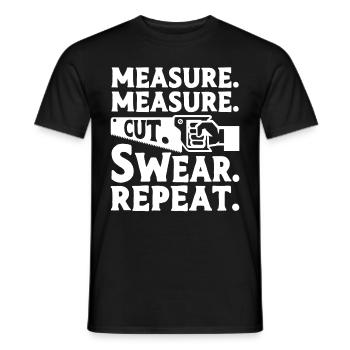 Carpenter Gift Saying Woodworking - Men's T-Shirt - black - Front - AI Model Male 178 light (178cm)