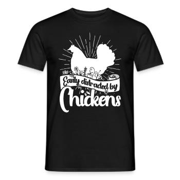 Poulet Coq Poulet Agriculteur Poule Volaille Coq - T-shirt homme - noir - Devant - AI Model Male 178 light (178cm)
