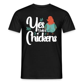 Poulet Coq Poulet Agriculteur Poule Volaille Coq - T-shirt homme - noir - Devant - AI Model Male 178 light (178cm)