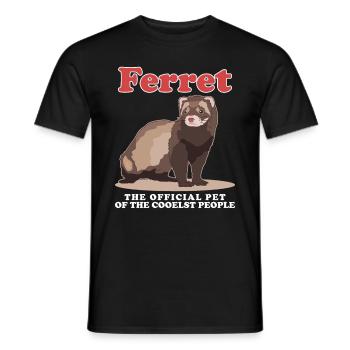 Ferret Propriétaire Ferret Cadeau - T-shirt homme - noir - Devant - AI Model Male 178 light (178cm)