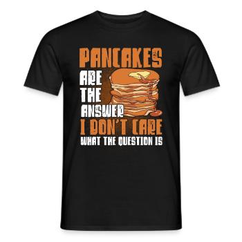 Pfannkuchen Liebhaber Geschenk Pfannkuchen Spruch - Männer T-Shirt - Schwarz - Vorne - AI Model Male 178 light (178cm)