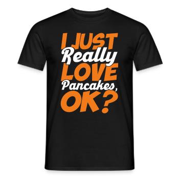 Pfannkuchen Liebhaber Geschenk Pfannkuchen Spruch - Männer T-Shirt - Schwarz - Vorne - AI Model Male 178 light (178cm)