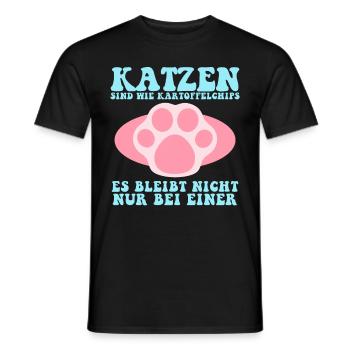 Cats Cat Lovers Cat Owner Gift - Men's T-Shirt - black - Front - AI Model Male 178 light (178cm)