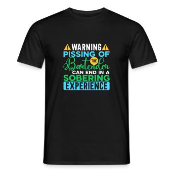 Bartender Gift Mixologist Saying Bar - Men's T-Shirt - black - Front - AI Model Male 178 light (178cm)