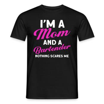 Bartender Gift Mixologist Saying Bar - Men's T-Shirt - black - Front - AI Model Male 178 light (178cm)
