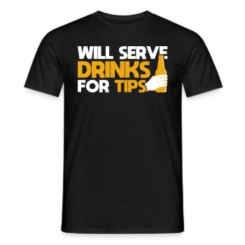 Bartender Gift Mixologist Saying Bar - Men's T-Shirt - black - Front - AI Model Male 178 light (178cm)