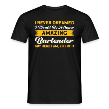 Barkeeper Geschenk Mixologist Spruch Bar - Männer T-Shirt - Schwarz - Vorne - AI Model Male 178 light (178cm)