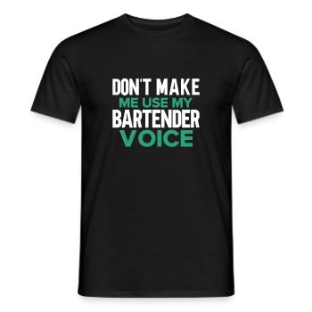 Barman Gift Mixologist Saying Bar - T-shirt homme - noir - Devant - AI Model Male 178 light (178cm)