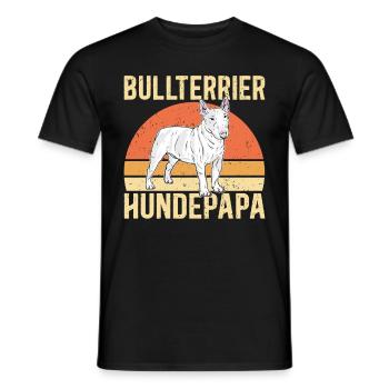 Bull Terrier Chien Papa Chien Propriétaire Cadeau - T-shirt homme - noir - Devant - AI Model Male 178 light (178cm)