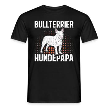 Bull Terrier Chien Papa | Cadeau de propriétaire de chien - T-shirt homme - noir - Devant - AI Model Male 178 light (178cm)