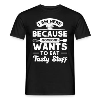 Chef Saying Gift Funny Chef - Men's T-Shirt - black - Front - AI Model Male 178 light (178cm)