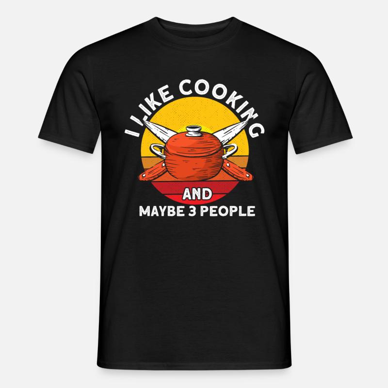 Küchenchef Spruch Geschenk Lustig Koch - Männer T-Shirt - Schwarz