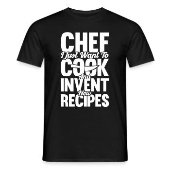 Chef Saying Gift Funny Chef - Men's T-Shirt - black - Front - AI Model Male 178 light (178cm)