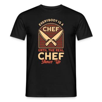Chef saying gift funny cook - Men's T-Shirt - black - Front - AI Model Male 178 light (178cm)