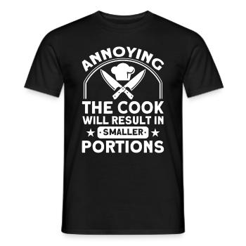 Chef saying gift funny cook - Men's T-Shirt - black - Front - AI Model Male 178 light (178cm)