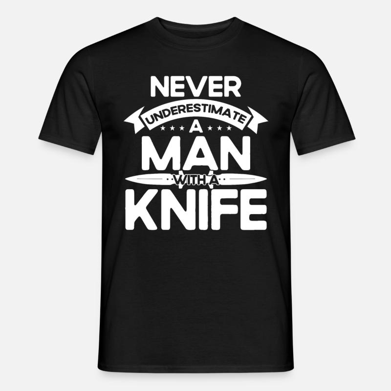 Messerwurfscheibe Geschenk Messerwerfer - Männer T-Shirt - Schwarz