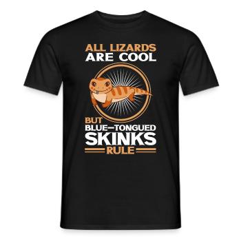 Bluetongued Skink Blue Tongued Skink Gift - Men's T-Shirt - black - Front - AI Model Male 178 light (178cm)