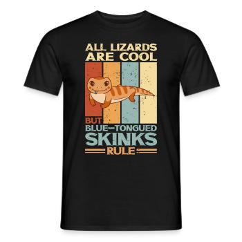 Bluetongued Skink Lizard Blue Tongued Skink Gift - Men's T-Shirt - black - Front - AI Model Male 178 light (178cm)