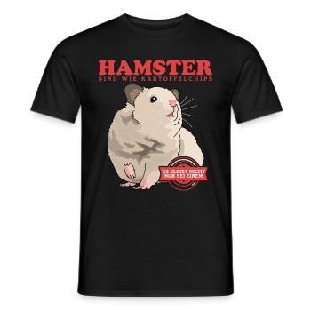 Hamster Golden Hamster | Cadeau de hamster nain - T-shirt homme - noir - Devant - AI Model Male 178 light (178cm)