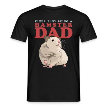 Hamster Papa Nain Hamster Golden Hamster Cadeau - T-shirt homme - noir - Devant - AI Model Male 178 light (178cm)