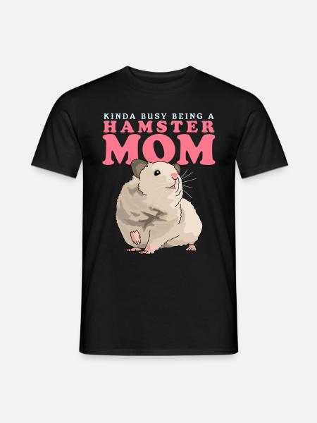 Hamster Mom Zwerghamster Goldhamster Geschenk - Männer T-Shirt - Schwarz