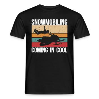 Snowmobile Snowmobile Gift - Men's T-Shirt - black - Front - AI Model Male 178 light (178cm)
