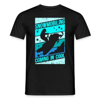 Snowmobile Snowmobile Snowmobile Gift - Men's T-Shirt - black - Front - AI Model Male 178 light (178cm)