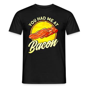 You had me at Bacon - Men's T-Shirt - black - Front - AI Model Male 178 light (178cm)