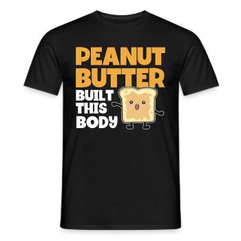 Beurre de cacahuète disant cadeau d'amant de beurre de cacahuète - T-shirt homme - noir - Devant - AI Model Male 178 light (178cm)