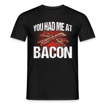 You had me at Bacon - Men's T-Shirt - black - Front - AI Model Male 178 light (178cm)