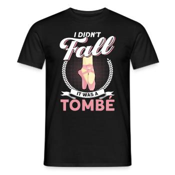 Ballet ballerine danseuse ballet - T-shirt homme - noir - Devant - AI Model Male 178 light (178cm)
