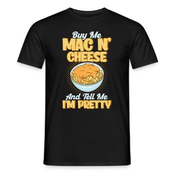Mac N Cheese Geschenk Spruch Mac N Cheese - Männer T-Shirt - Schwarz - Vorne - AI Model Male 178 light (178cm)