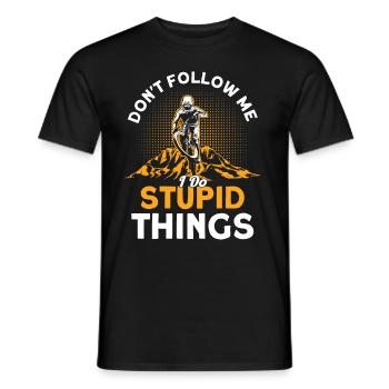 Cadeau VTT vélo vtt vtt - T-shirt homme - noir - Devant - AI Model Male 178 light (178cm)