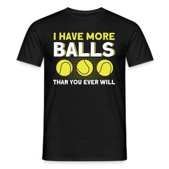 Tennis Saying Tennis Player Gift Tennis - Men's T-Shirt - black - Front - AI Model Male 178 light (178cm)